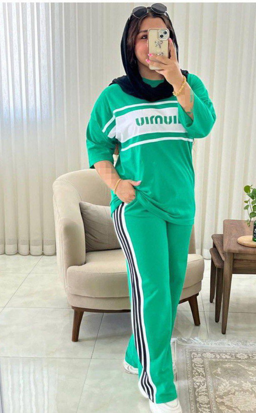 تیشرت شلوار اسپرت خط دار