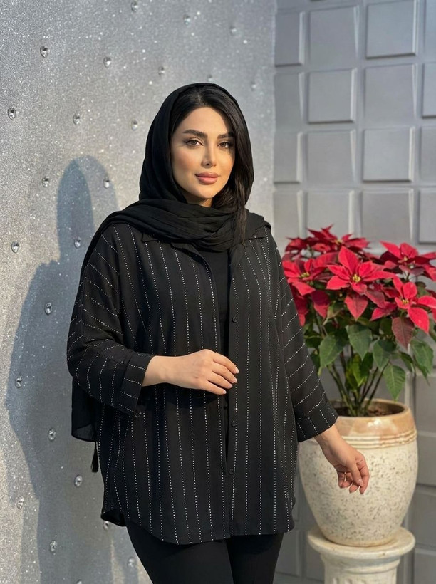 شومیز باکسی نگین دار