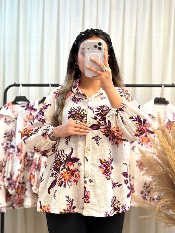 شومیز گلدار زنانه