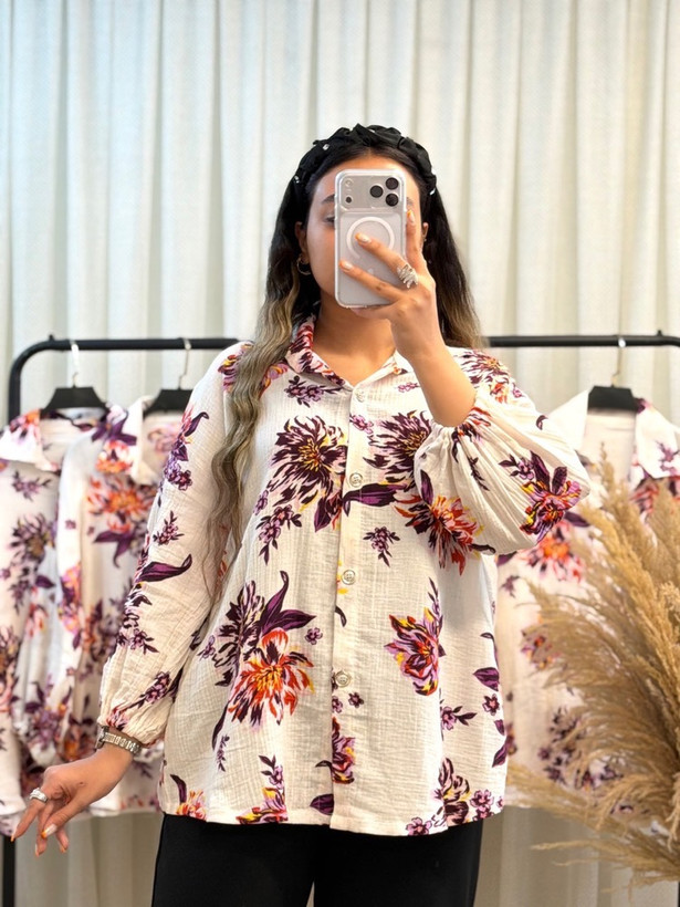 شومیز گلدار زنانه
