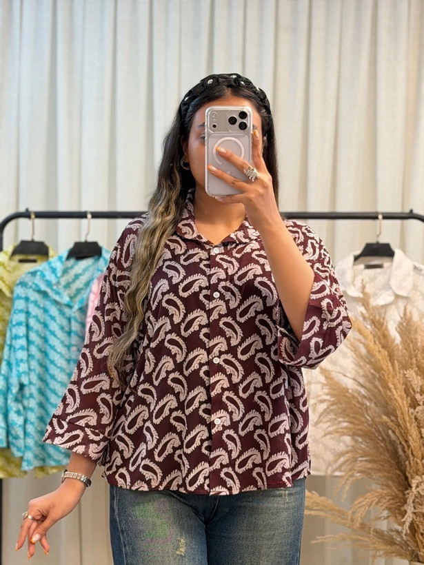 شومیز باکسی شیشه ای