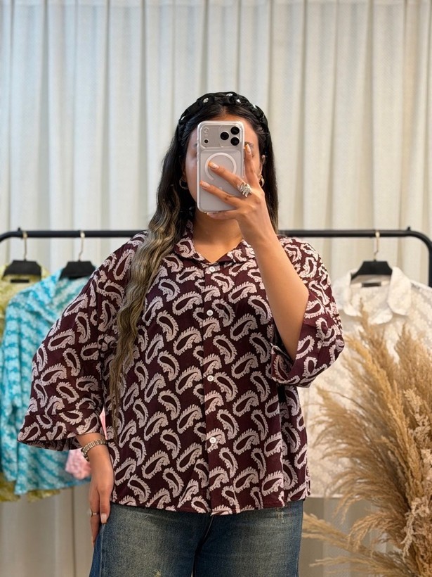 شومیز باکسی شیشه ای