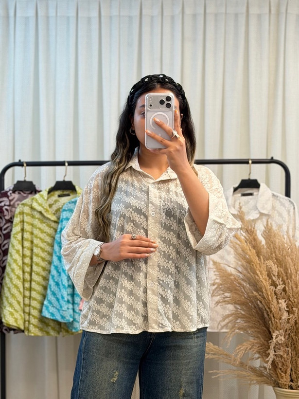 شومیز باکسی شیشه ای