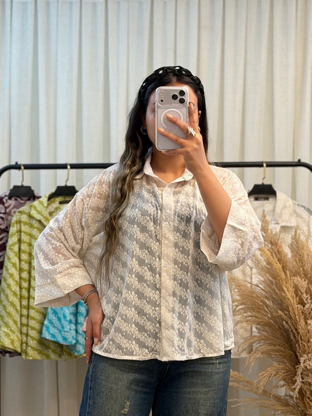 شومیز باکسی شیشه ای