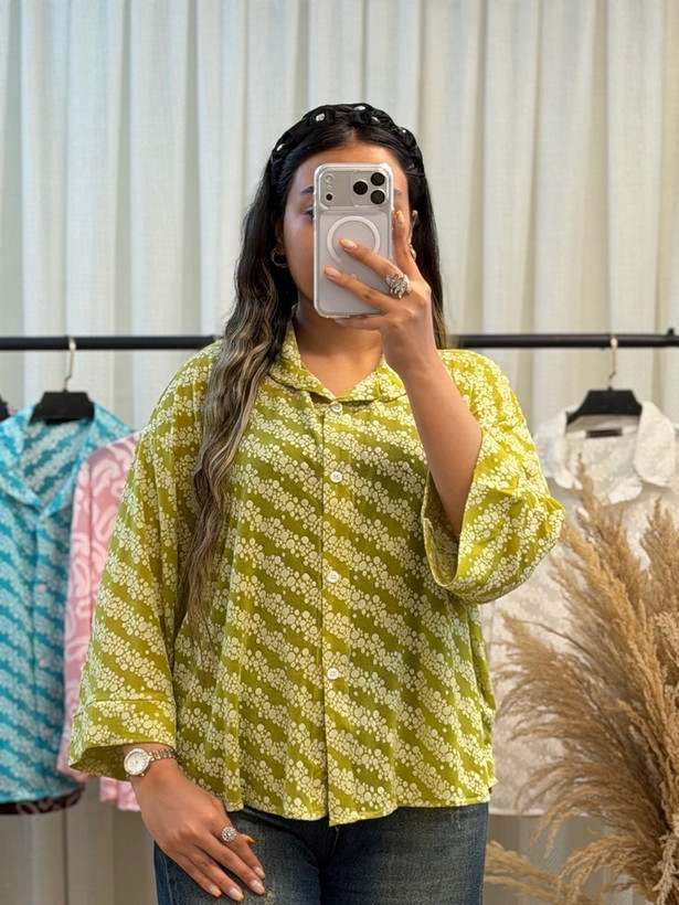 شومیز باکسی شیشه ای