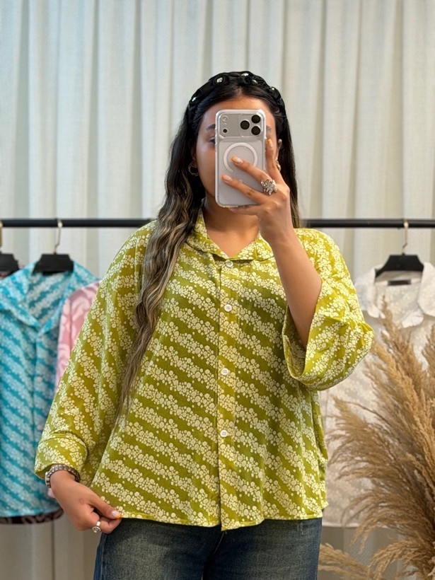 شومیز باکسی شیشه ای
