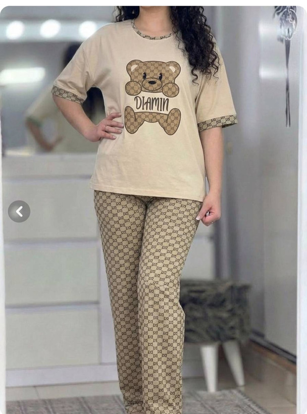 ست تیشرت شلوار گوچی خرسی
