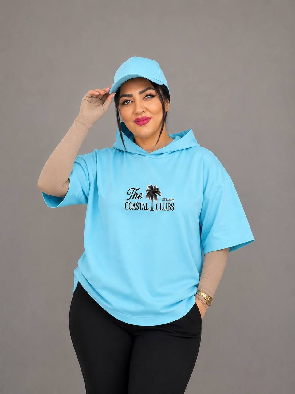 تیشرت باکسی کلاهداد کد ۸۵۰