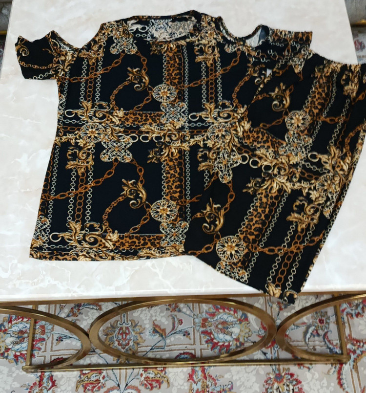 ست تیشرت شلوارک زنجیری کد ۵۹۸