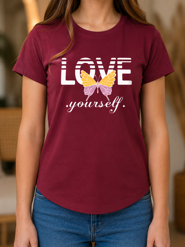 تیشرت آستین سرخود love