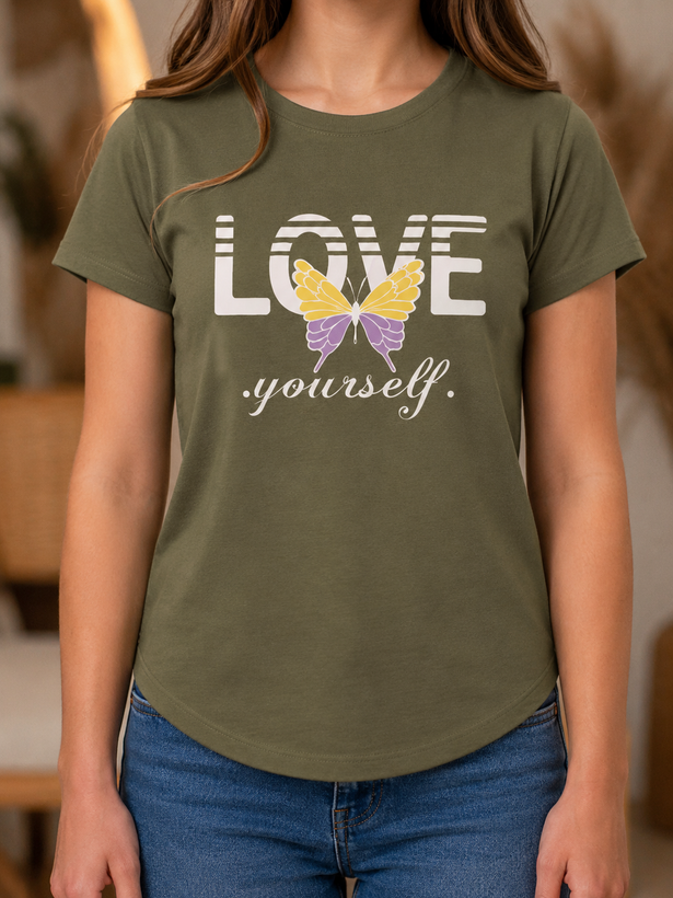 تیشرت آستین سرخود love