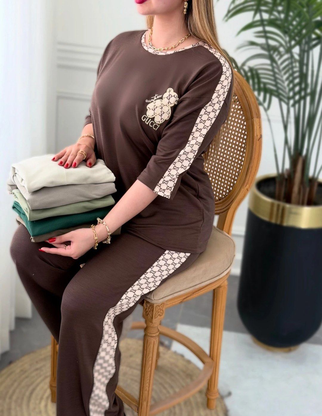 ست تیشرت شلوار گوچی تدی