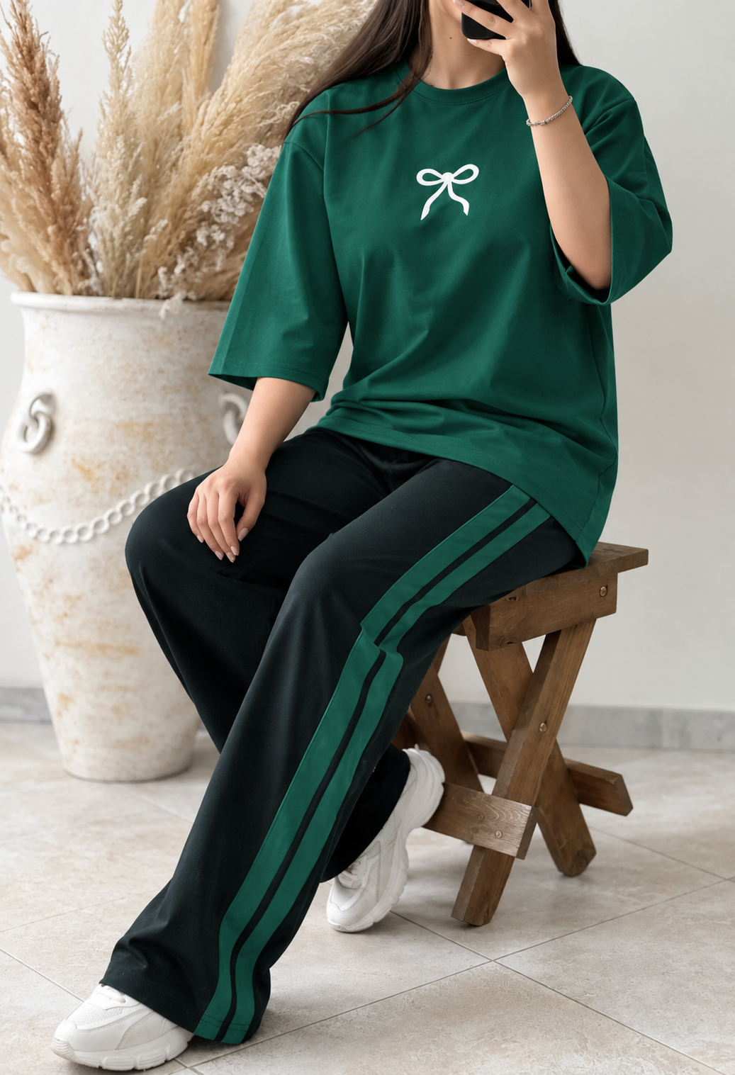 ست تیشرت شلوار پاپیون